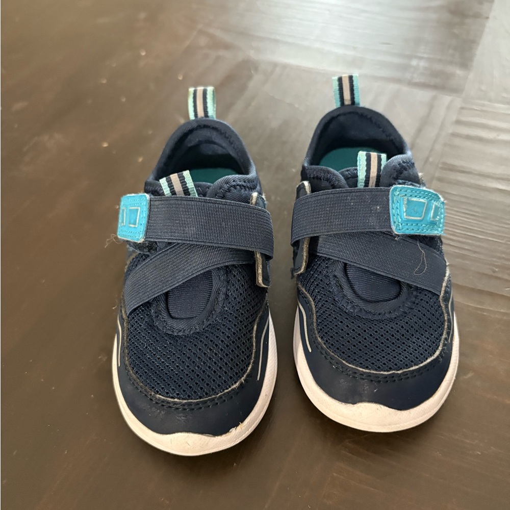 Navy Blue Kids Shoes with Velcro Straps